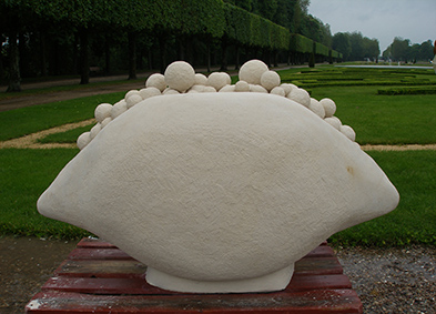 Emanuela Camacci Papaya stone sculpture